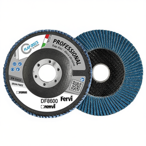 Disque à lamelles professionnel Fervi 115 mm sans fer pour ponçage du métal - Product Image 1