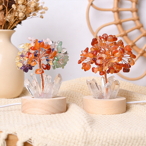 Hot Sale Natural Crystal Money Fortune <b>LED</b> Crystal Fengshui Tree Lamp - Product Image 4