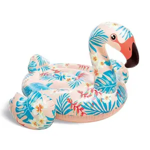 Popular Design Inflatable Tropical Flamingo Ride-on Inflatable Flamingo Printed Floating Mat