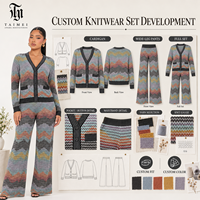 Costume de bureau élégant pour femme, style colorblock rayé, col en V, manches longues, simple boutonnage, anti-boulochage, pantalon évasé, idéal pour l'été