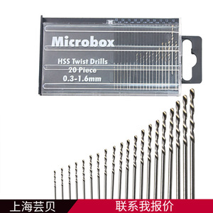 Microbox Hss Twist <b>Drill</b> <b>Bits</b> 0.3-1.6mm 20 Piece For <b>Wood</b> Drilling - Product Image 5