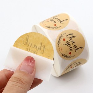 Tùy chỉnh logo Nhãn kraft giấy dán tròn cho hiện tại Hộp quà tặng dán bao bì Cảm ơn bạn nhãn - Product Image 2