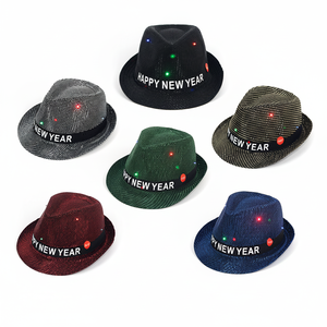Sombrero de Papá Noel con personaje de Año Nuevo con luz 72PC/CS Sombreros de fiesta de algodón y PVC para CELEBRACIÓN DE Navidad - Product Image 2