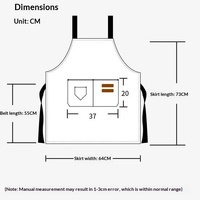 Nouvel Tablier Sans Manches en Cuir Souple PU, Imprimé Logo, pour Restauration - Vêtement de Travail Imperméable et Résistant à l'Huile, Tablier de Cuisine pour Fruits de Mer