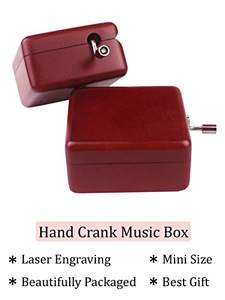 Boîte à musique <span class=keywords><strong>classique</strong></span> en bois à manivelle, sculptée, avec <span class=keywords><strong>chanson</strong></span>, durée sonore <span class=keywords><strong>de</strong></span> 120 secondes - Cadeaux <span class=keywords><strong>de</strong></span> Noël, d'anniversaire, <span class=keywords><strong>de</strong></span> la Saint-Valentin, joue Davy - Product Image 5