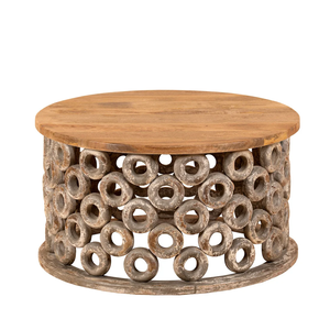 Mesas de Centro Convertibles con Tapa de Metal VIVAAN ART and CRAFT, Diseño Europeo Moderno, Muebles para Sala de Estar - Product Image 2