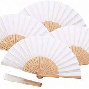 Abanico Plegable de Madera con Tela Impresa Personalizada, Bambú Ecológico con Técnica Pintada para Verano y Fiestas - Product Image 4