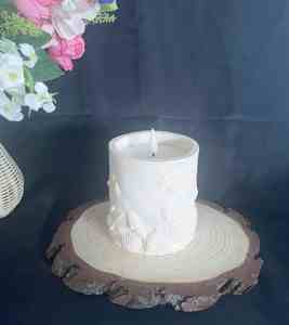 Organismes marins nordiques (avec étoile de mer, méduse, coquillages) Motif <span class=keywords><strong>biologique</strong></span> LED Ciment Bougies électroniques 3D - Product Image 4