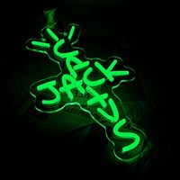 Enseigne néon Jack Cactus avec chapeau de cowboy, LED dimmable, art mural en acrylique, décoration murale pour bar, chambre à coucher, thème Wild West, homme de la jungle