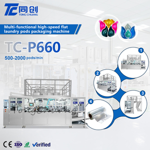 Système d'emballage polyvalent entièrement automatique pour capsules de lessive en film hydrosoluble, idéal pour les produits chimiques - Product Image 1
