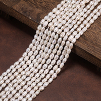 Perles de culture d'eau douce naturelles RINNTIN PP17 3-9 mm, perles de riz blanches en gros pour la fabrication de bijoux