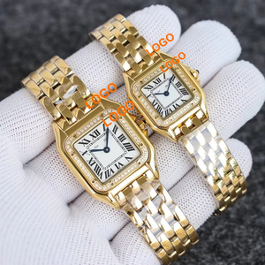 Montre classique rétro carrée pour <span class=keywords><strong>femme</strong></span> Cardhome avec accents de diamants, chiffres romains, style léopard, montre de couple à quartz - Product Image 3