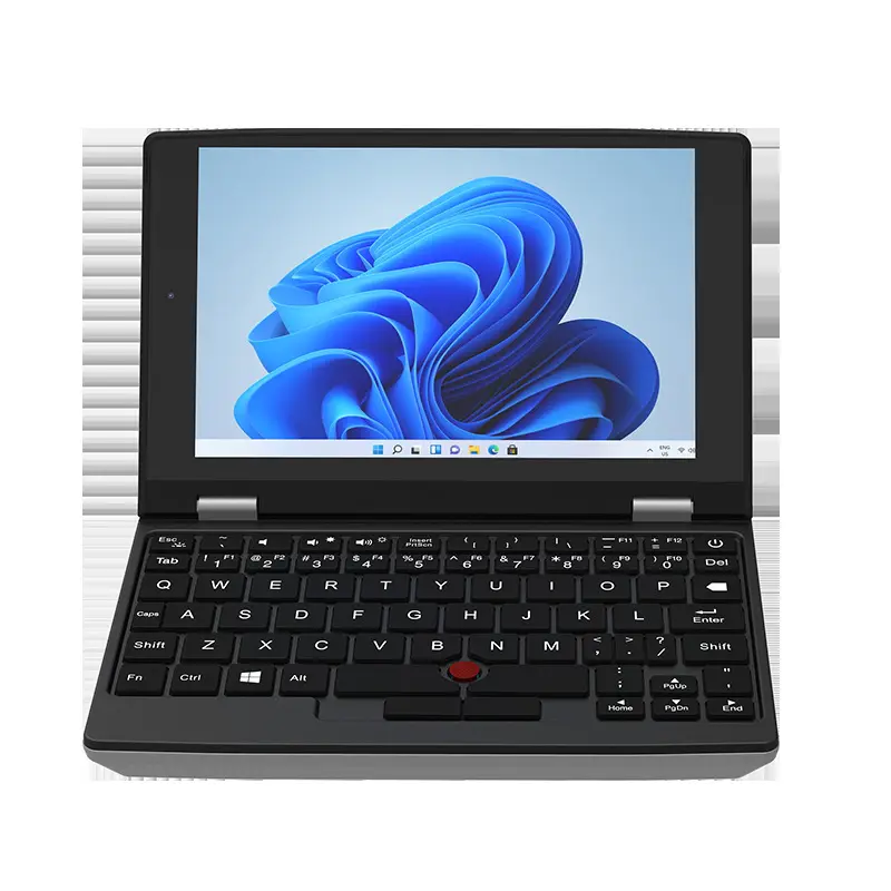 2024 Neues aktuelles Ultra-Mini-Noutbook 7 Zoll Porket-Laptop tragbar für Unternehmen 12 GB 128 GB Mini-Laptop mit Touchscreen