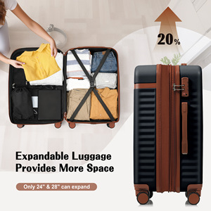 Juego de Maletas de 3 Piezas, 20 Pulgadas, con Puerto USB, Carcasa Rígida de ABS, Envío Gratis en EE. UU., Disponible en Stock, Compatible con Dropshipping - Product Image 3