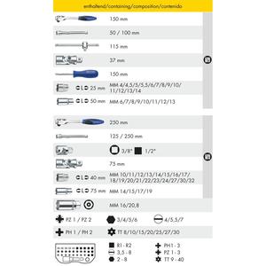 HEYTEC 50825-5015 Jeu de douilles, 105 pièces. - Product Image 3