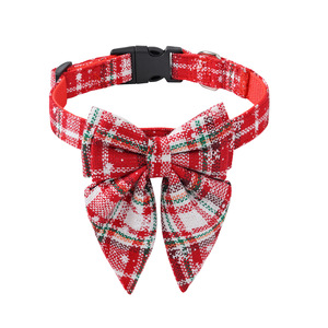 Luxury Superior Quality Christmas Snowflake Red Bow Cotton <strong>Collar</strong> <strong>Dog</strong> <strong>Collar</strong> for Small Medium Big <strong>Dogs</strong> and Cats - Product Image 3