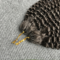 Nouvelle extension de cheveux humains DIY 2026 à micro-anneaux pour tresses, extensions à plumes, tressage sans nœuds, lot de cheveux humains sans trame
