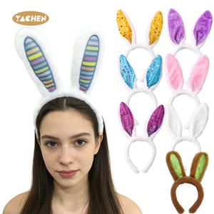 Party Headband For Girls 10 Pack Mixed Color Bunny Ear Headbands - Plastic Rabbit Ear Hairbands For Kids & Girls Bunny Headband Hair Accessories For - Foto 8
