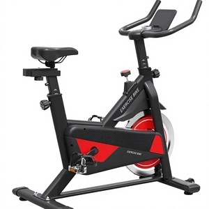 Vélo d'appartement vertical à résistance par friction pour la perte de poids et l'entraînement silencieux, équipement de fitness domestique en alliage d'aluminium - Product Image 1