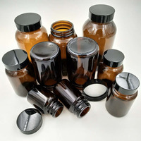 60ml 75ml 100ml 120ml 150ml 200ml 250ml 300ml 400ml 500ml brun ambré bouteille en verre à large bouche pour tablette vitamine médicament supplément