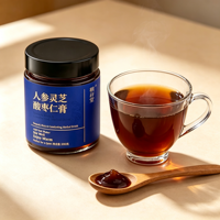 Pasta Ginseng Lingzhi Jujube Asam Pasta Herbal Kental Meningkatkan Energi Menenangkan Saraf Meningkatkan Kualitas Tidur Suplemen Herbal untuk Dewasa