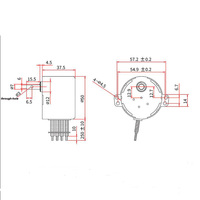 50KTYZ AC220V Moteur miniature à usage général Machine à colle lente Moteur synchrone à aimant permanent