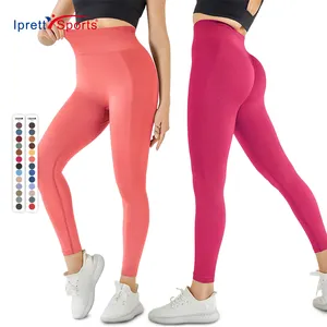 Workout Leggings Voor Vrouwen Naadloze Scrunch Butt Panty Buik Control Gym Fitness Girl Sport Actieve Cropped Yogabroek