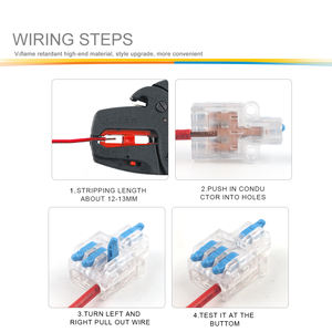 Cinlin — connecteurs de câblage d'épissure, Mini trou de fixation à vis, conducteur Compact universel, écrou de levier Transparent, bornier de câble rapide - Product Image 4