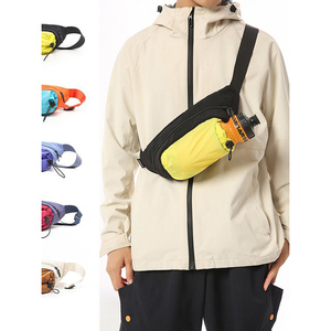 Outdoor color blocked lightweight hiking mountaineering cycling waist cross body water kettle chest bag backpack portable sports - Product Image 1