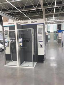 Popular Type <strong>Bathroom</strong> <strong>Ceramic</strong> <strong>Tile</strong> <strong>Display</strong> Rack Corner Shower Cubicle Sample <strong>Display</strong> in <strong>Ceramic</strong> Showroom for Showroom - Product Image 4