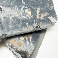 Tissu en velours hollandais 100 % polyester de haute qualité, texturé or métallique, estampage doré pour canapés, rideaux et textiles de maison