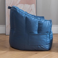 Modernes chinesisches Stil anpassbare runde faltbare faule Sofa bunte große Sitzsack Stuhl wasserdichte Stoff Schaum Liege funktion