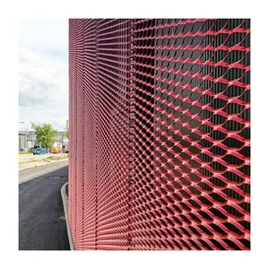 Custom Design Diamond Shape Aluminum Facade Expanded Metal Mesh Decoration Curtain Wall