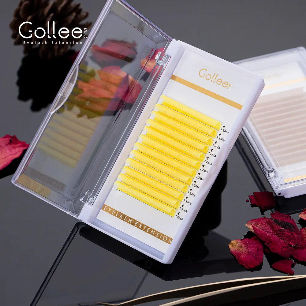 Gollee Wimpern Multi Color Self-innesto Easy Faning colorful Fast 1s Quick Automatic Self Easy Faned Lash Extended