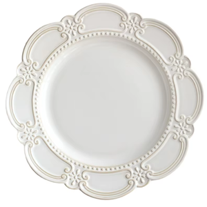 Ensemble de <span class=keywords><strong>vaisselle</strong></span> en céramique blanche émaillée de style <span class=keywords><strong>baroque</strong></span> européen rétro, design floral en relief, <span class=keywords><strong>vaisselle</strong></span> vintage pour mariage - Product Image 5