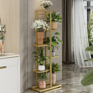 Support de rangement intérieur nordique en fer forgé cintre multicouche pour plantes vertes fleurs charnues balcon pots de fleurs vivants jardinières - Product Image 2