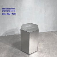 Tabouret bas moderne et minimaliste en acier inoxydable, rond ou carré, pour salons de thé et cafés, mobilier de table basse