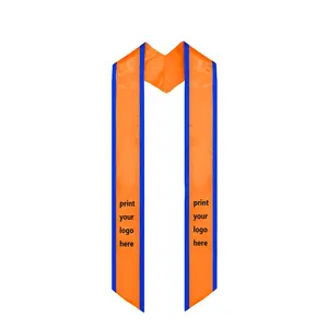 wholesale High quality custom logo school honor trim Graduation Stole graduation sash