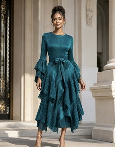 Nuevo Vestido con Volantes Miyake 2026 - Estilo <span class=keywords><strong>Elegante</strong></span> y Moderno - Tirantes para Cierre en la Cintura - Vestido para Mujer Talla Grande - Product Image 5