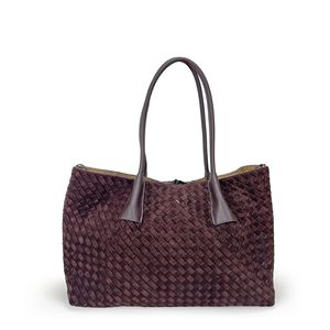 Niche Design New Genuine Leather Handwoven <strong>Women</strong> <strong>Handbag</strong> Double Handle <strong>Laptop</strong> Bag Large Capacity <strong>Women</strong> Casual Tote Shopping Bag - Product Image 5