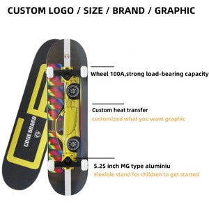 JIESEN di alta qualità Double Kick acero Street <span class=keywords><strong>Skateboard</strong></span> ABEC-9 cuscinetti PU 52x32mm ruote-stampa personalizzata all'ingrosso della fabbrica - Product Image 2