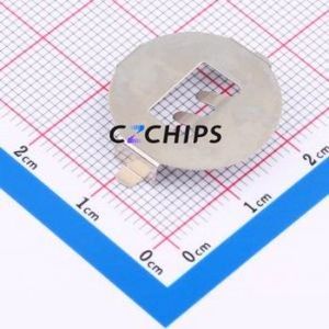 MY-2032-30-R Button & Strip Battery Connector SMD Connector Battery Clip CR2032 Manganese Steel Nickel - Product Image 2