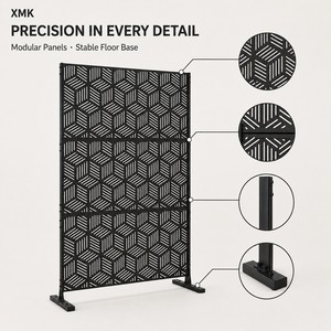 Panel de Cerca Decorativo de Acero Galvanizado Cortado con Láser, Resistente a la Intemperie, para Patio, <span class=keywords><strong>Piscina</strong></span> y Jardín, Estilo Art Deco - Product Image 4