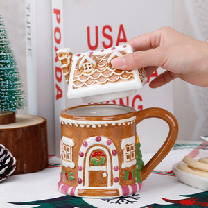 Redeco Nouvelle Tasse <span class=keywords><strong>en</strong></span> Céramique Forme Maison <span class=keywords><strong>en</strong></span> <span class=keywords><strong>Pain</strong></span> <span class=keywords><strong>d</strong></span>'<span class=keywords><strong>Épice</strong></span>s, Mug <span class=keywords><strong>en</strong></span> Céramique de Noël, Vaisselle <span class=keywords><strong>D</strong></span>écorative pour Café et Thé - Product Image 4