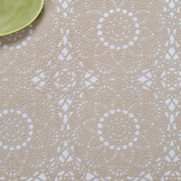 Napperon de table en vinyle à motif dentelle, en PVC plastique, coloré, résistant au lave-vaisselle, pour salle à manger et restaurant, très populaire, vente en gros