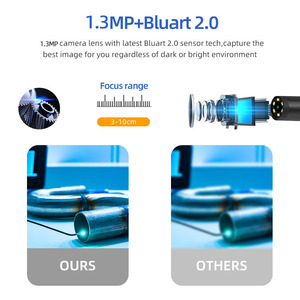 Dearsee wifi 내시경 8mm HD 1.3MP 렌즈 파이프 방수 borescope 카메라 안드로이드 ios 세미-리지드 5M - Product Image 5