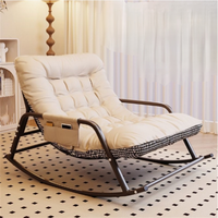 Fauteuil à bascule moderne de loisirs, fauteuil double paresseux pour la maison, le bureau et le salon, fauteuil inclinable avec coussin large