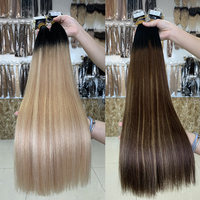 Alliexpress Diskon Besar Ekstensi Rambut Manusia Remy Rusia Ombre Pirang Balayage Pita Tarik Ganda