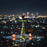 Tête de chicha en plastique/acrylique avec crochet métallique, design français, style classique, écologique, durable, technique miroir, accessoire pour fumer la chicha