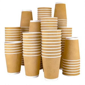 Gobelets jetables recyclables pour boissons chaudes (café, thé) en papier spécial à double paroi avec revêtement à base d'eau – Fabrication en usine - Product Image 4